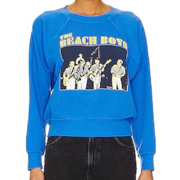 DAYDREAMER The Beach Boys Concert Washed Cobalt Raglan Crew New w/ Tag MSRP $146 - Picture 1 of 15